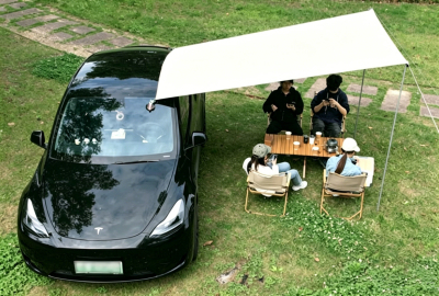 Car side awning Car side awning